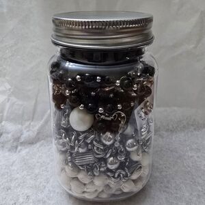 Clear Glass Storage Jar with Silver Lid